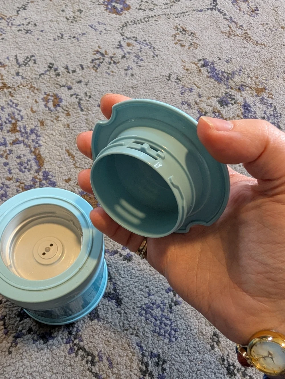 Zojirushi Stainless Steel Food Jar In Aqua 11.8 Oz